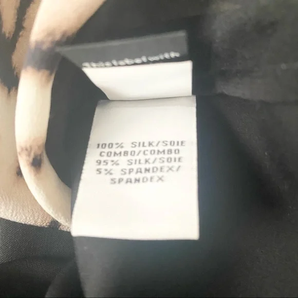 Diane Von Furstenberg 100% Silk Animal Print Short Sleeve Blouse - Picture 11 of 12